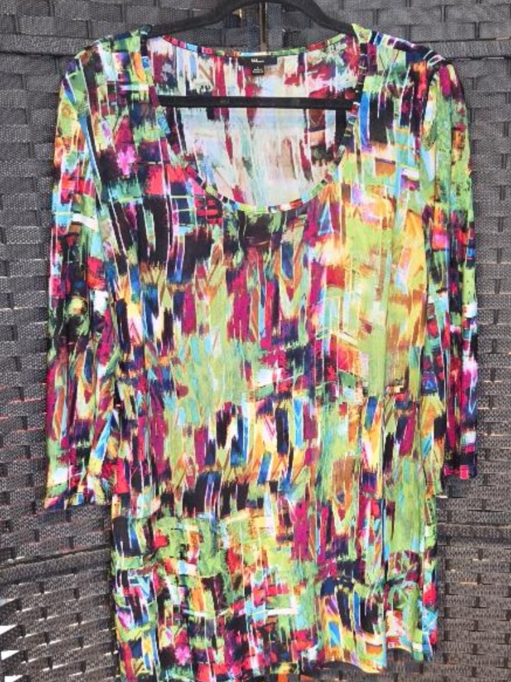 Milano Vibrant Artistic Statement Knit Tunic Top